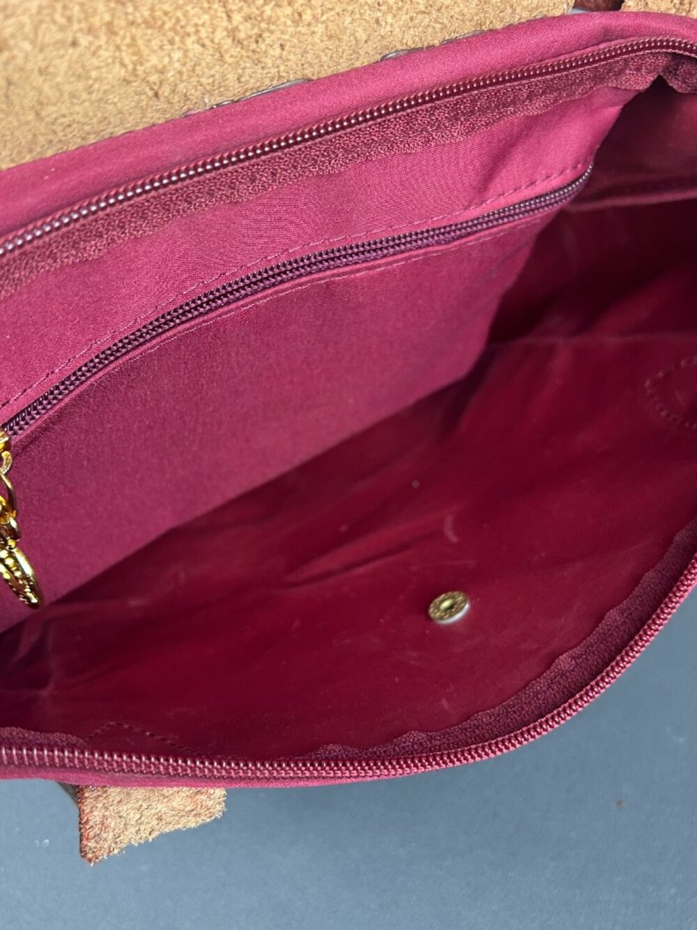 Longchamp le Pliage Small Red Nylon Shoulder Tote Bag - Picture 7 of 14